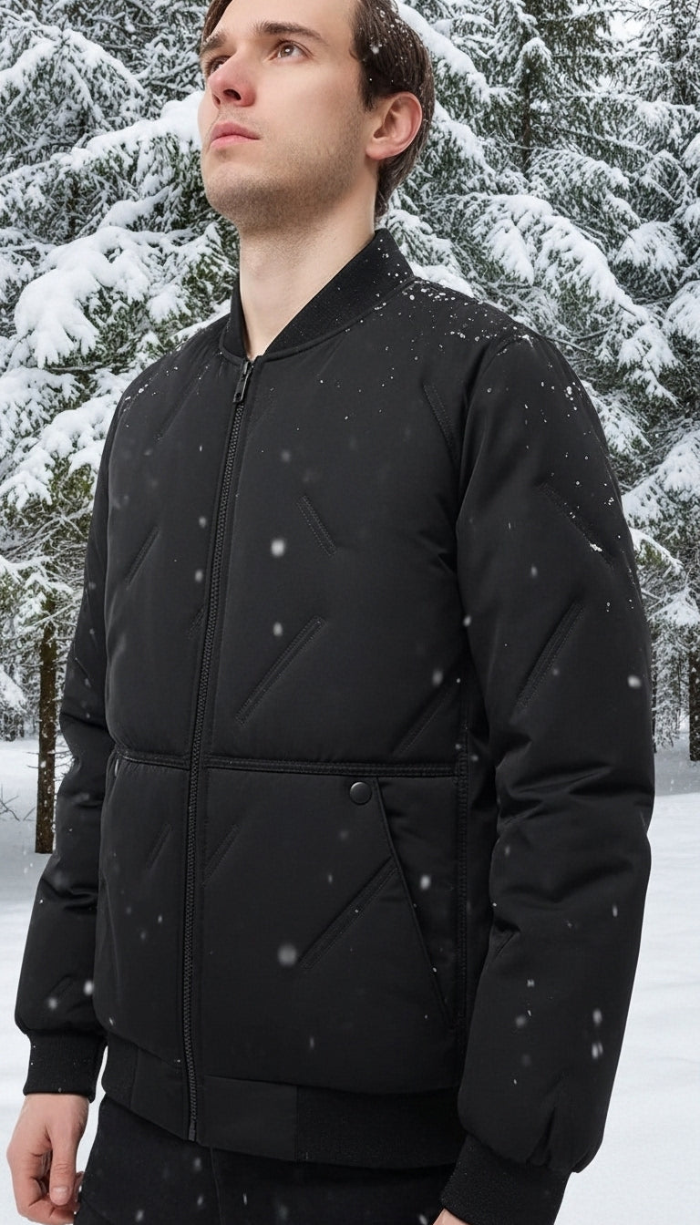 OURYE Men's Cotton Bomber Jacket - Relaxed in Coffee