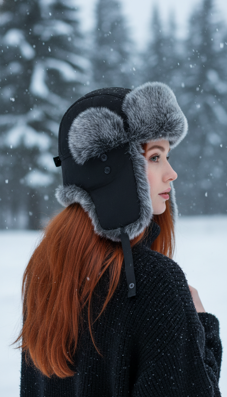 Unisex Faux Fur Trapper Hat - Russian Ushanka - Image 5