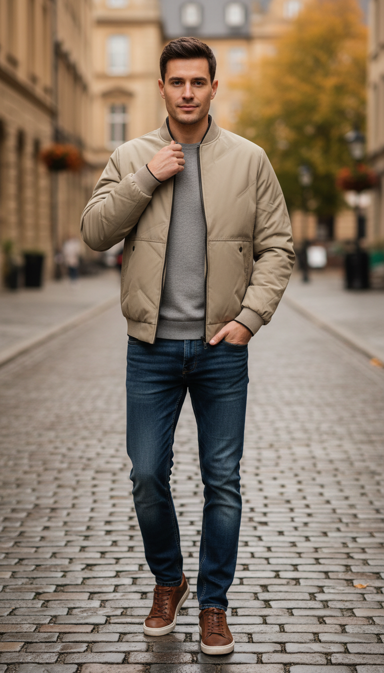 Men's Baseball Collar Cotton Jacket - Warm Padded - Image 5