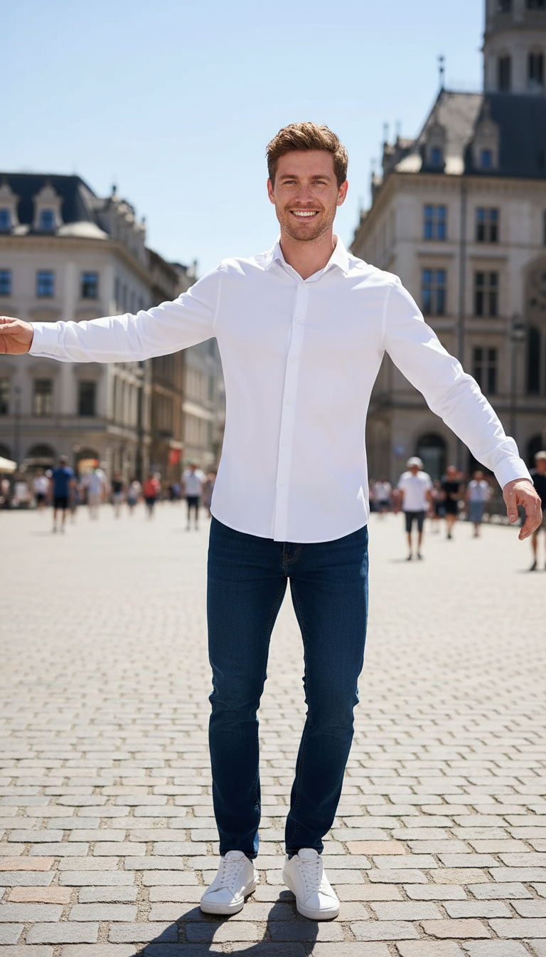 Wrinkle-Free Business Shirt – Men's Long Sleeve High - Front View