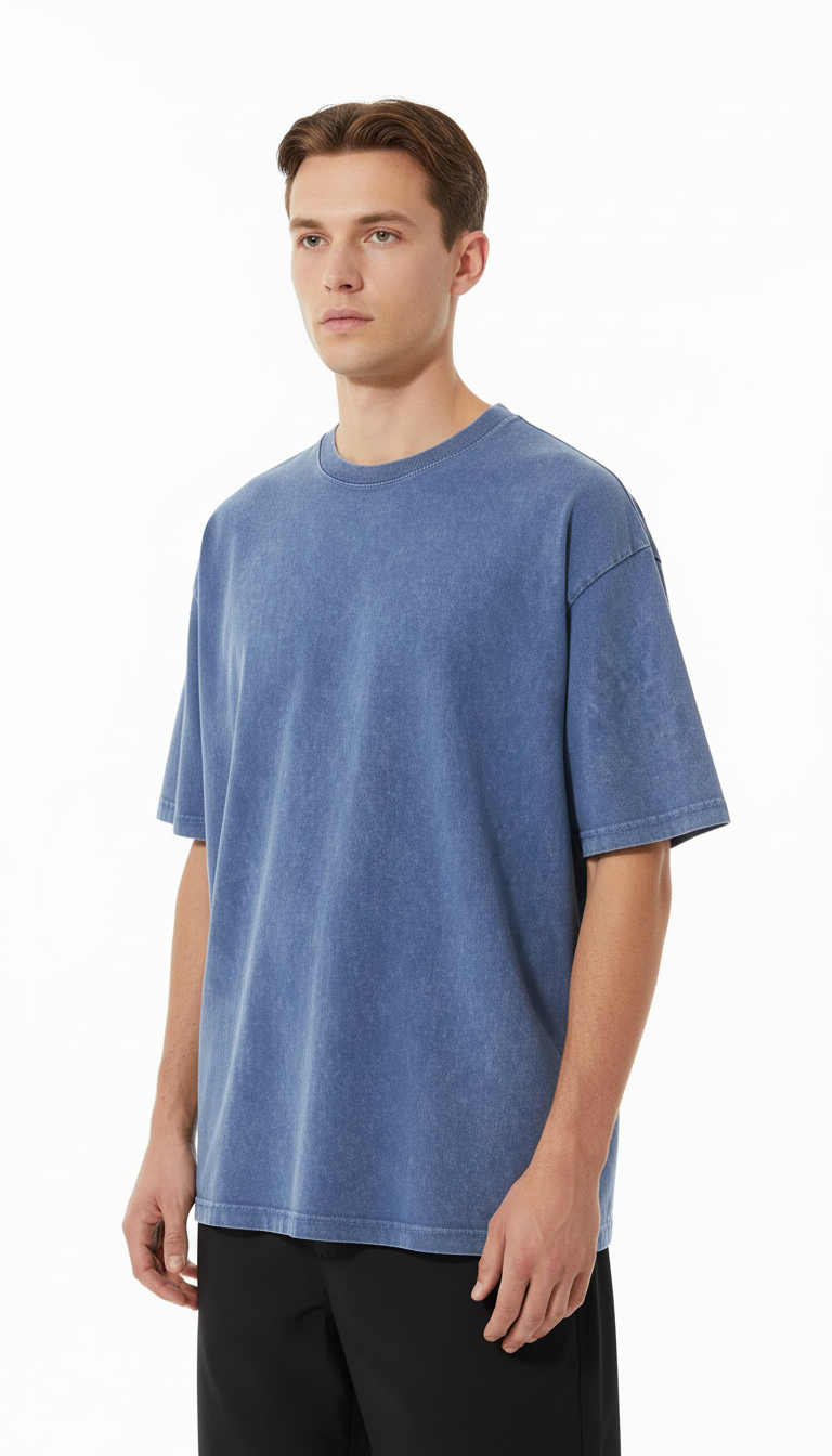 OURYE Men's Cotton T-Shirt - Oversized in Black