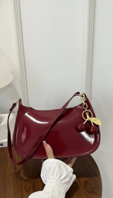 Women's PU Leather Handbag - Versatile Fashion Shoulder - Detail Close-Up
