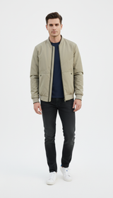 OURYE Men's Cotton Bomber Jacket - Relaxed in Coffee