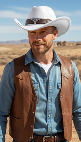 Western Cowboy Hat with Roll Brim - Felt - Image 13