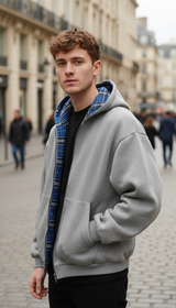 OURYE Men's Zip Hoodie - Oversized in Black