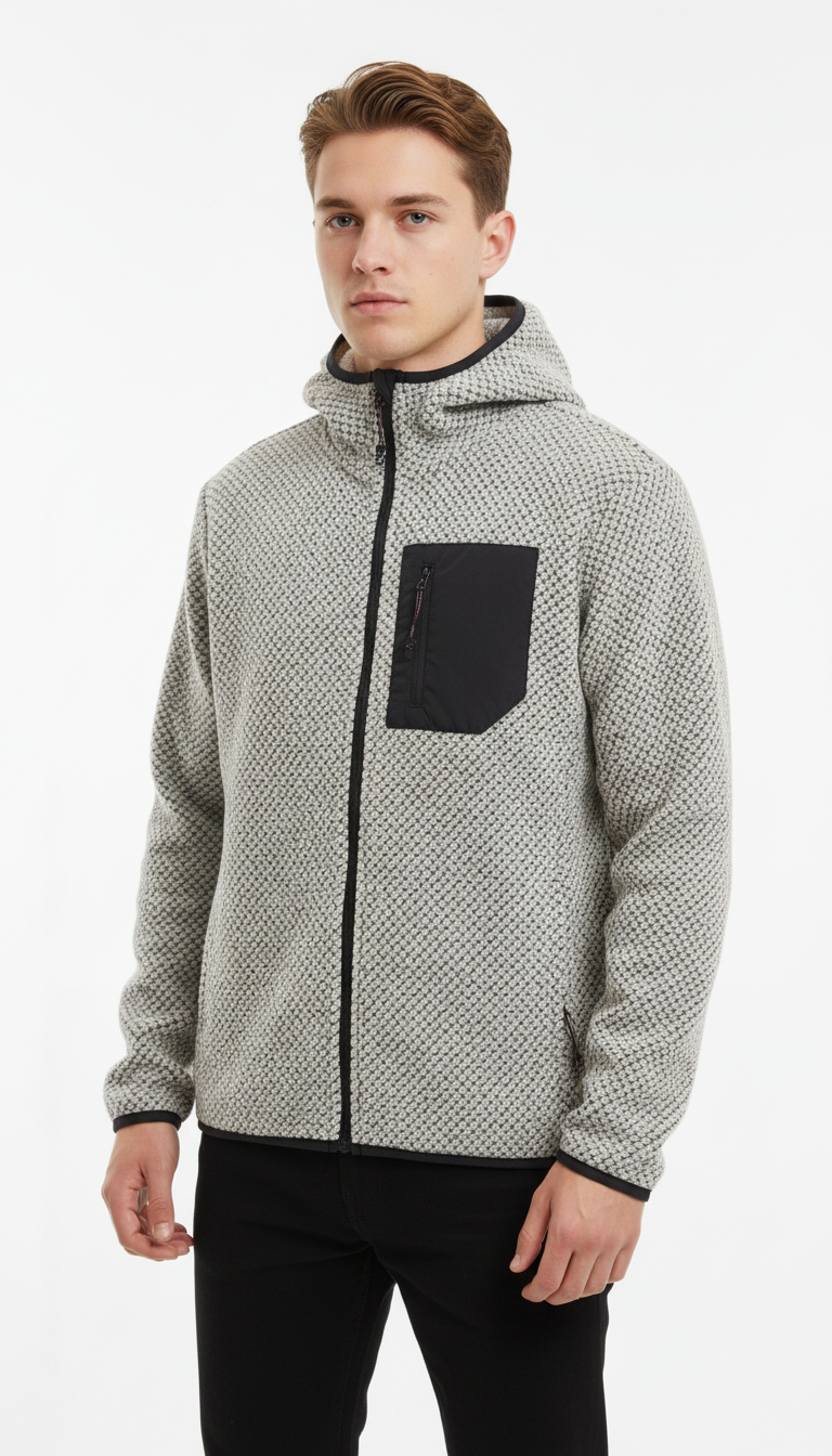 OURYE Men's Fleece Hoodie - Relaxed in Oatmeal