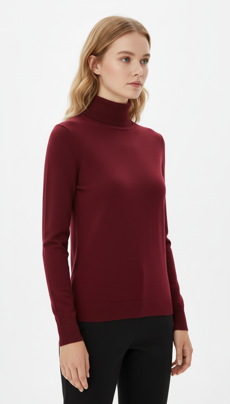Damen Thermo Rollkragenshirt – Verdickter Samt-Baselayer