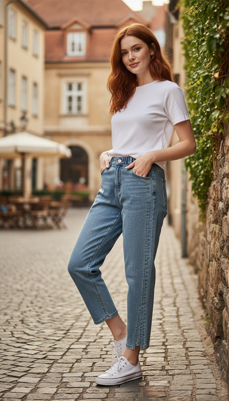 OURYE Women's Denim Jeans - Straight in Black