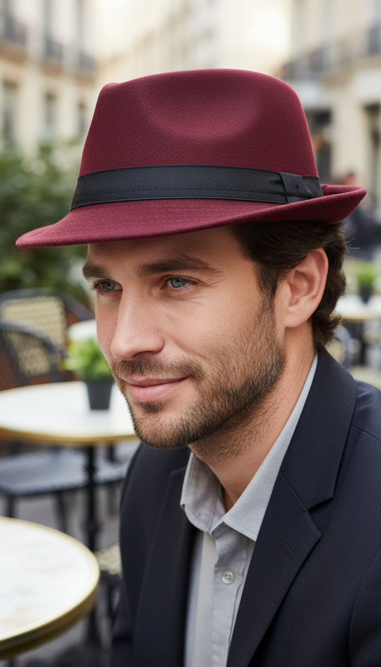 Unisex Fedora Hat - Classic Jazz Panama Hat - Front View