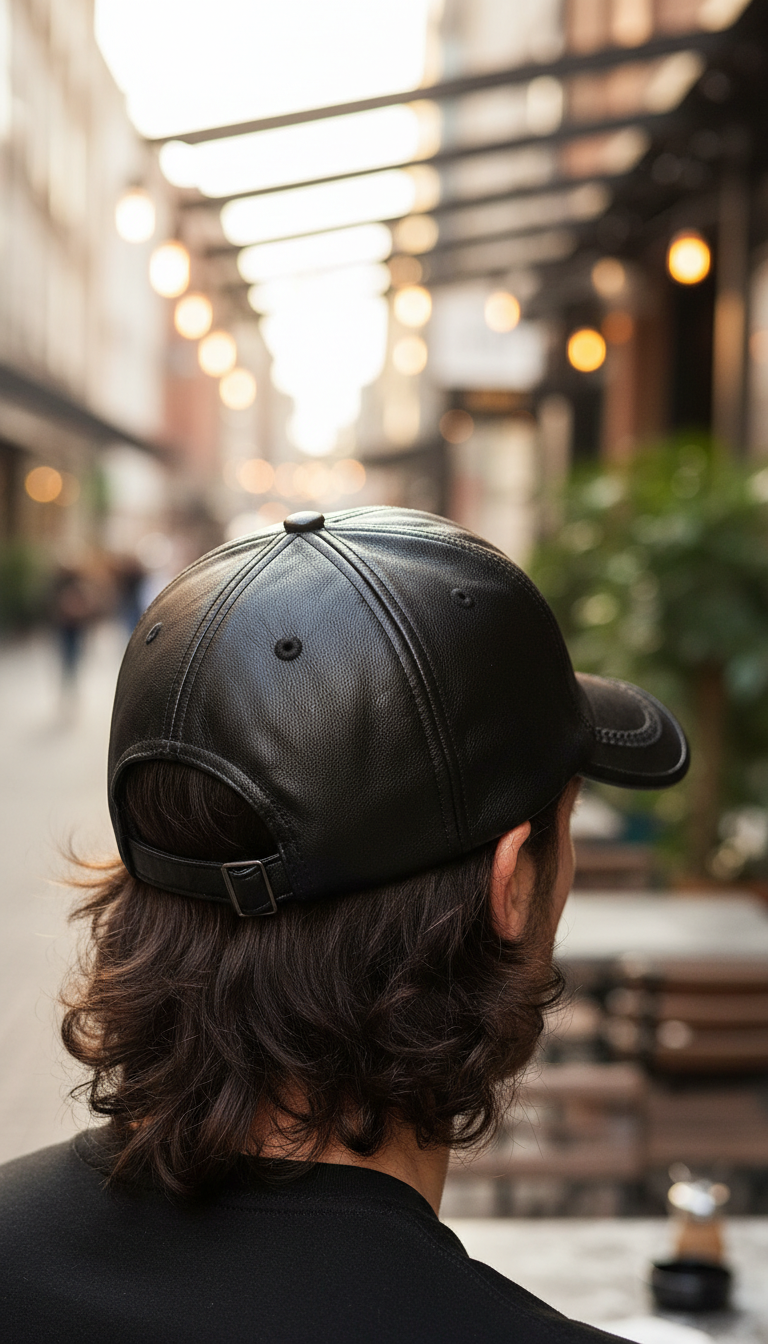 Unisex Leather Baseball Cap - Snapback with Warm - Image 5