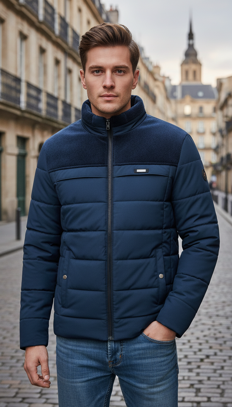 Pufferjacke Herren Plüsch Verdickte Parkas Stehkragenjacke Herrenmantel Warmer Dicker Reißverschlussmantel Gepolsterter Übermantel für Herren