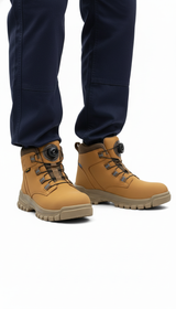 Men's Waterproof Steel Toe Safety Boots - Indestructible Work Boots Anti-Smash Stab-Resistant