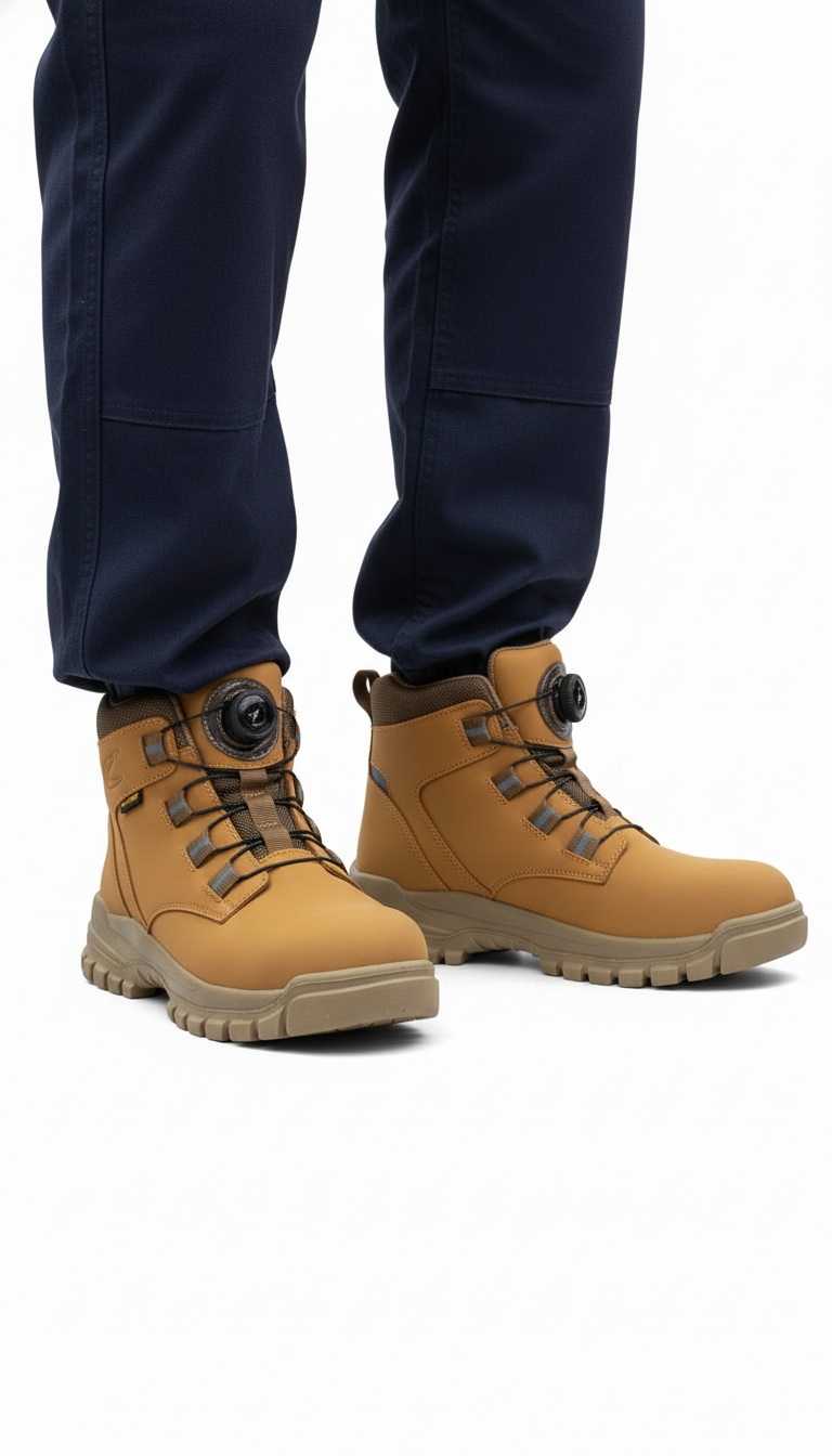 Men's Waterproof Steel Toe Safety Boots - Indestructible Work Boots Anti-Smash Stab-Resistant