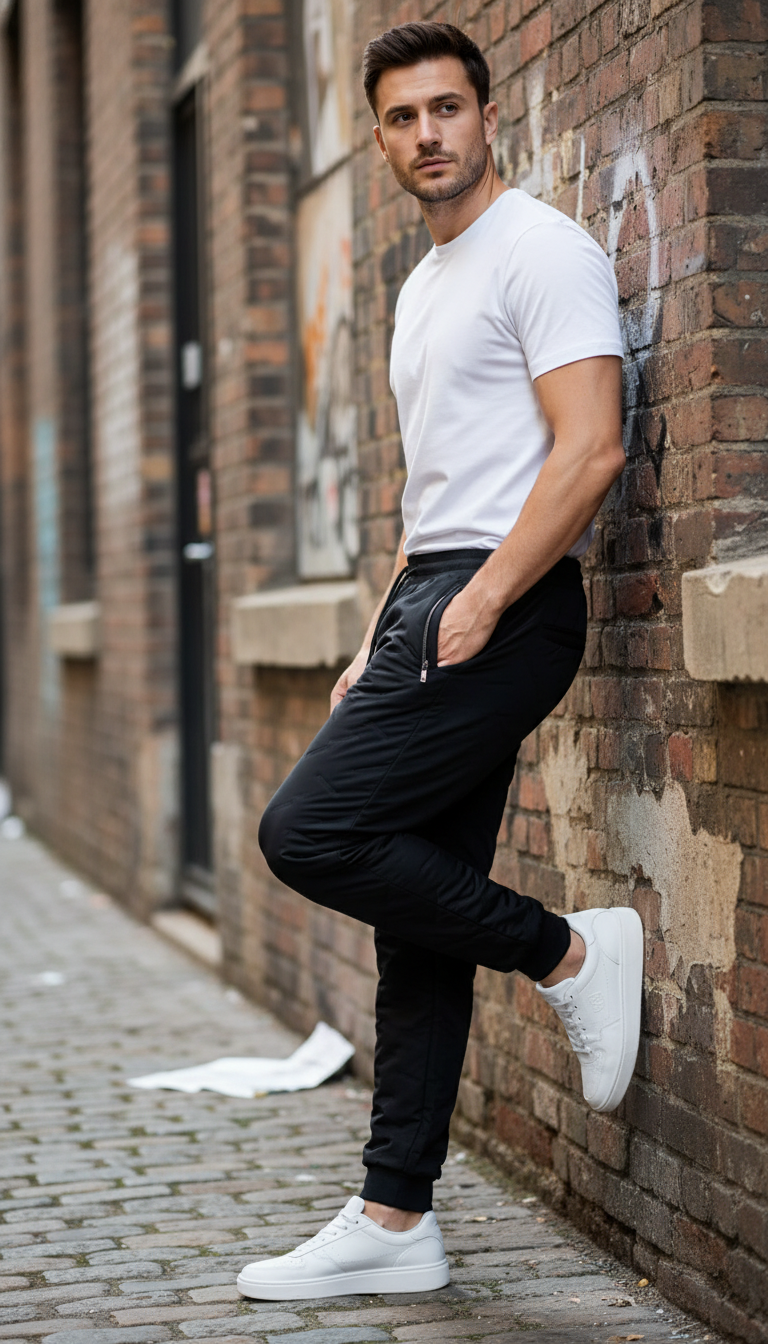 Men's Down Cotton Pants - Waterproof Thicken Fleece - Side View