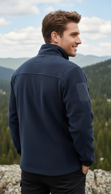 Men's Fleece Jacket - Soft Warm Windproof Full - Side View