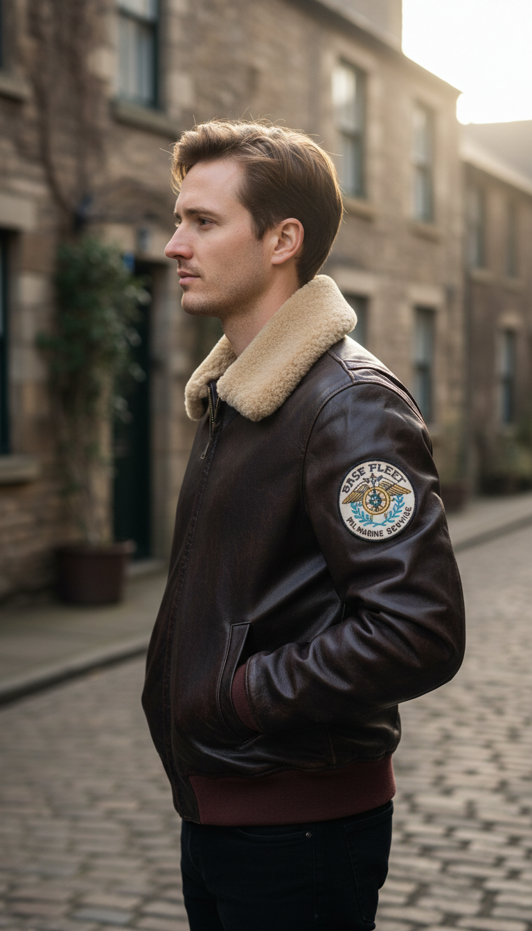 Men's Air Force G1 Flight Jacket - Genuine - Side View