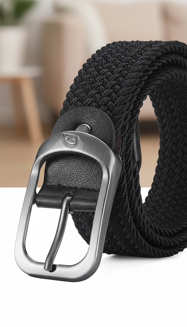 Unisex Woven Elastic Belt - No-Punch Casual Outdoor - Image 9