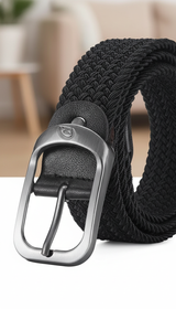 Unisex Woven Elastic Belt - No-Punch Casual Outdoor - Image 9