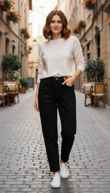 OURYE Women's Denim Jeans - Straight in Black