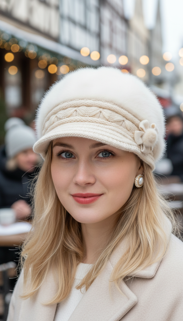 Women's Hat & Scarf Set - Faux Fur - Image 9