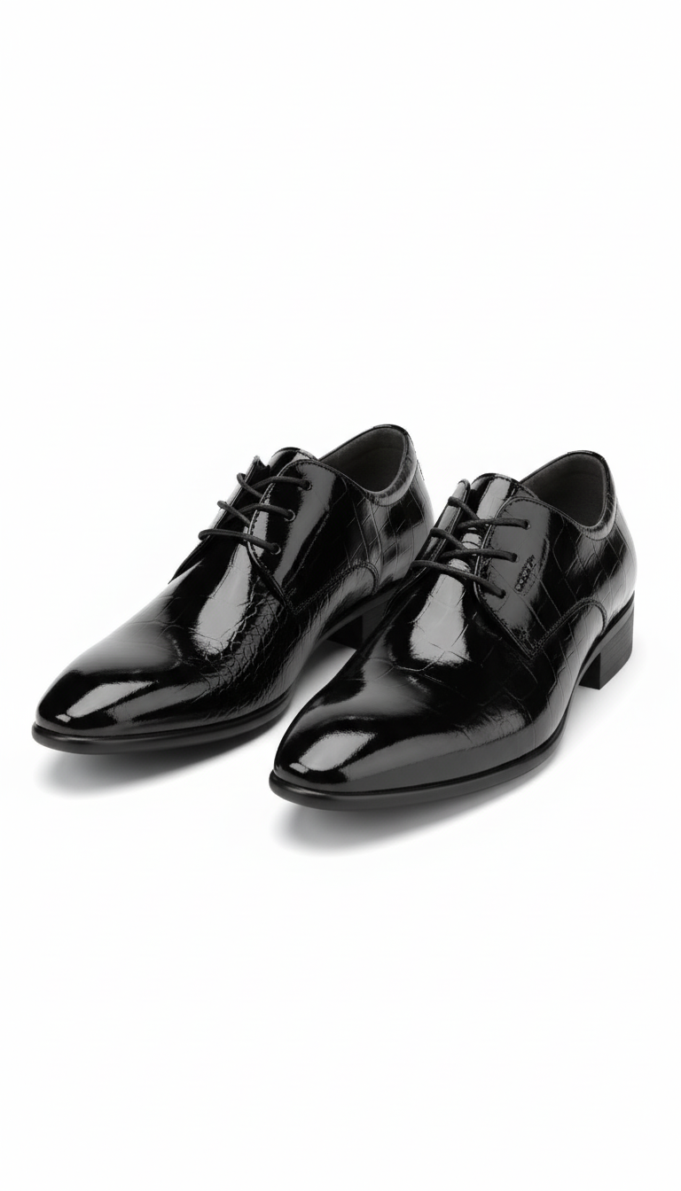 OURYE Men's Derby Shoes - Tailored in Black