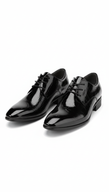 OURYE Men's Derby Shoes - Tailored in Black