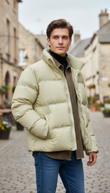 OURYE Men's Down Puffer Jacket - Relaxed in Chocolate