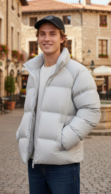 OURYE Men's Down Puffer Jacket - Relaxed in Chocolate