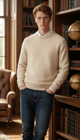 Premium Cashmere O-Neck Pullover – Men's Oversized Knit - Image 6