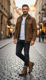 Men's Western Ankle Boots - Zip-Up Casual Dress - Image 5