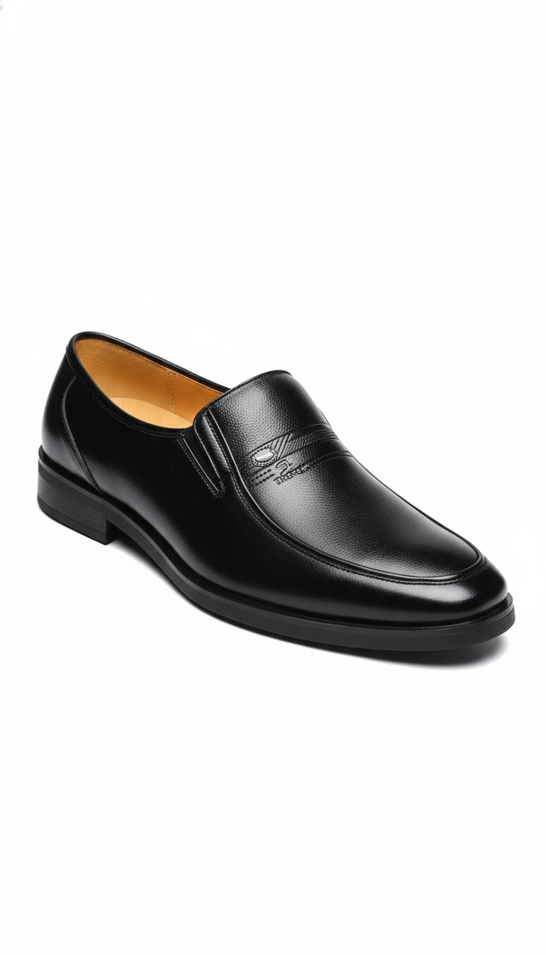 Herren Elegante Leder-Slipper - Loafer mit spitzer Zehenpartie
