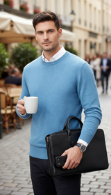 Premium Cashmere O-Neck Pullover – Men's Oversized Knit - Image 7