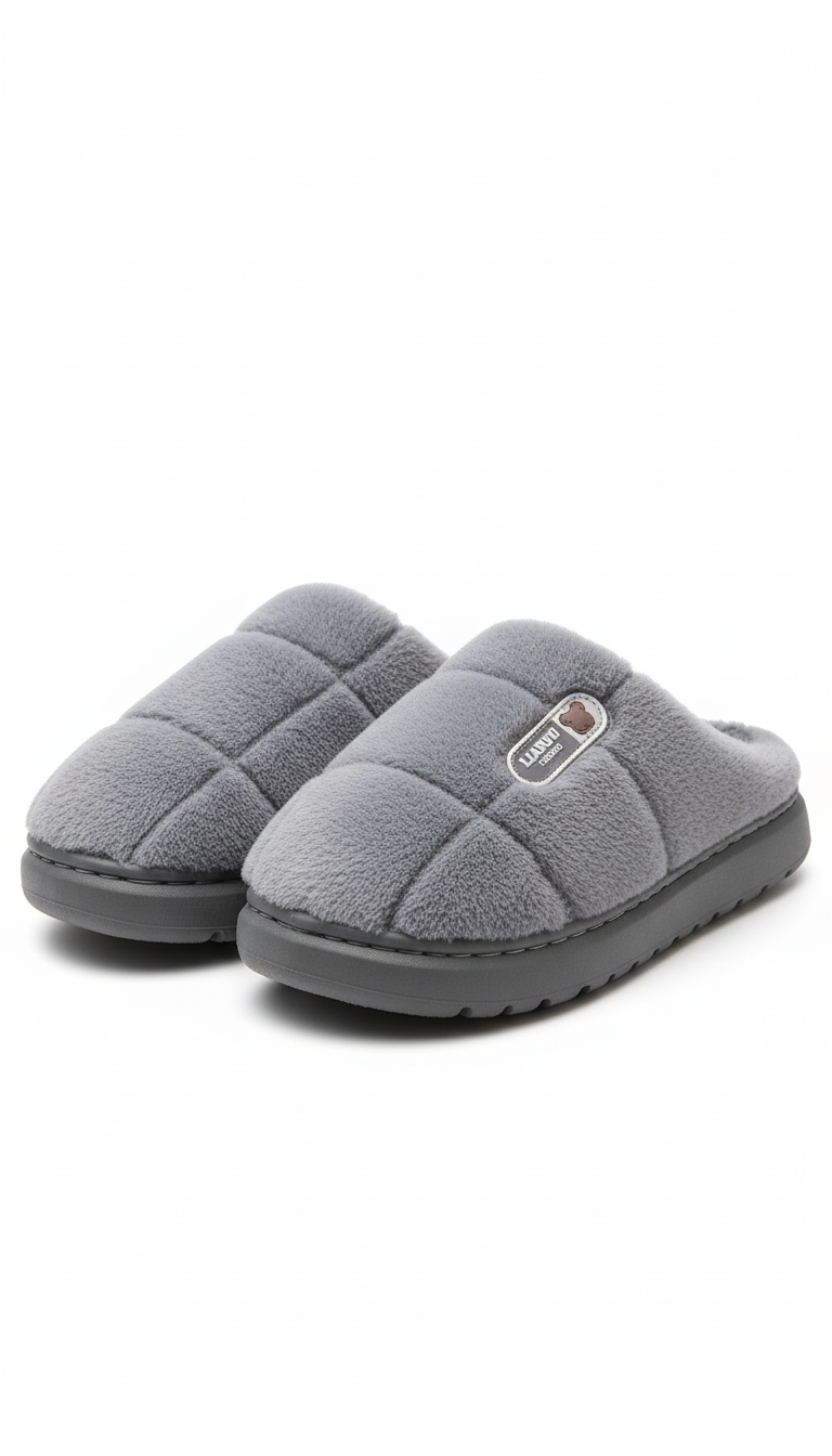 OURYE Cotton Slippers - Gray