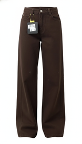 OURYE Women's Denim Wide Leg Jeans - High Waist in Chocolate