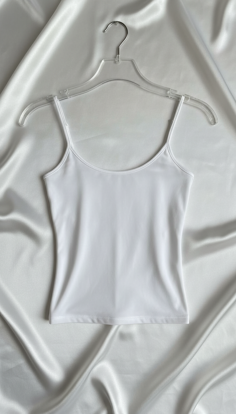 Women's Backless Crop Cami - Sleeveless Tank Top - Back View