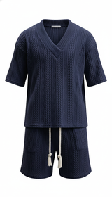 OURYE Men's Knit Two-Piece Set - Relaxed in Navy