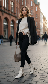 Women's Vintage Ankle Boots - Warm Cotton Square - Image 6