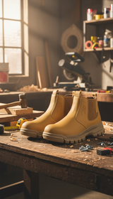 Men's Waterproof Steel Toe Work Boots - Tactical - Front View