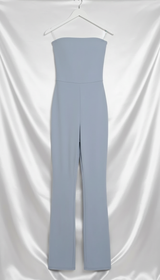 Women's Corseted Flared Jumpsuit - High-Waist Slim Fit - Back View