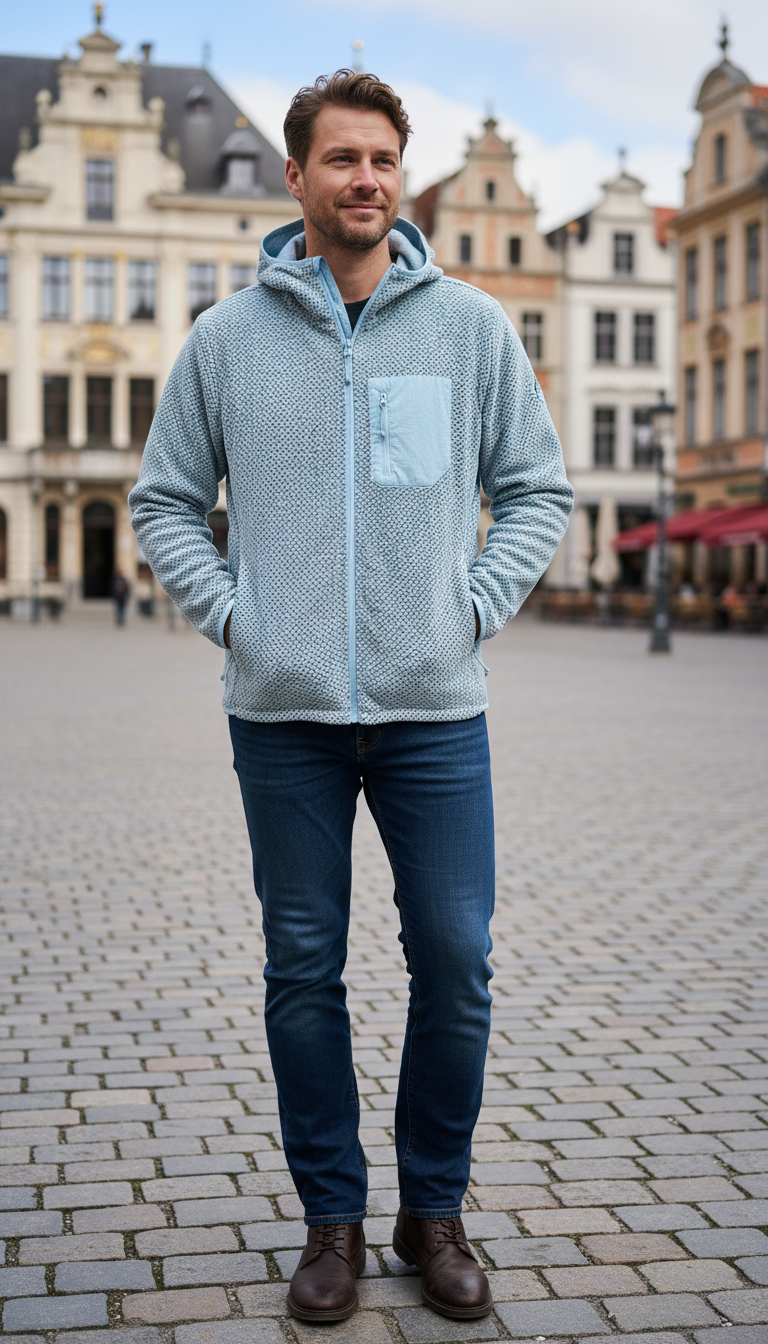 OURYE Men's Fleece Hoodie - Relaxed in Oatmeal