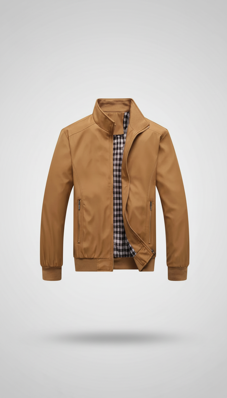 OURYE Men's Bomber Jacket - Regular Fit in Camel