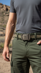 Navy Seal Canvas Military Belt – Premium Leather - Back View