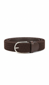 Stretch Canvas Leather Belt for Men & Women - Casual Woven Military Tactical Elastic Belt for Jeans