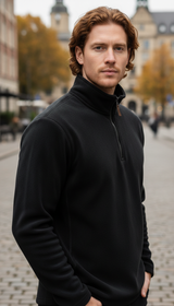 Men's Thicken Warm Fleece Jacket - Zipper Neck - Image 11