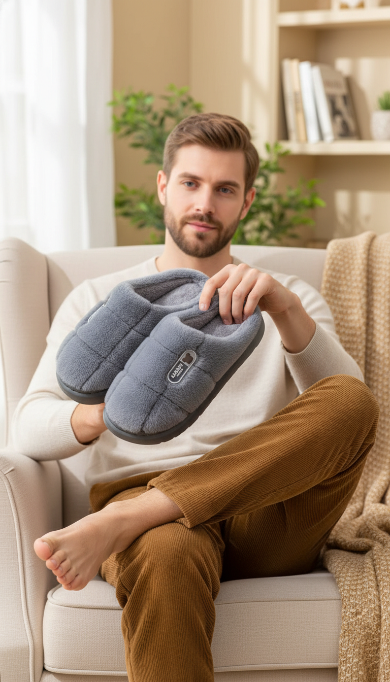 Slippers for Women & Men - Thick Sole - Side View