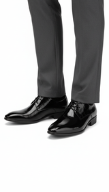 OURYE Men's Derby Shoes - Tailored in Black