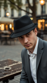 Unisex Fedora Hat - Classic Jazz Panama Hat - Detail Close-Up