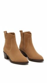 OURYE Women's Zip Up Boots - Midi in Khaki