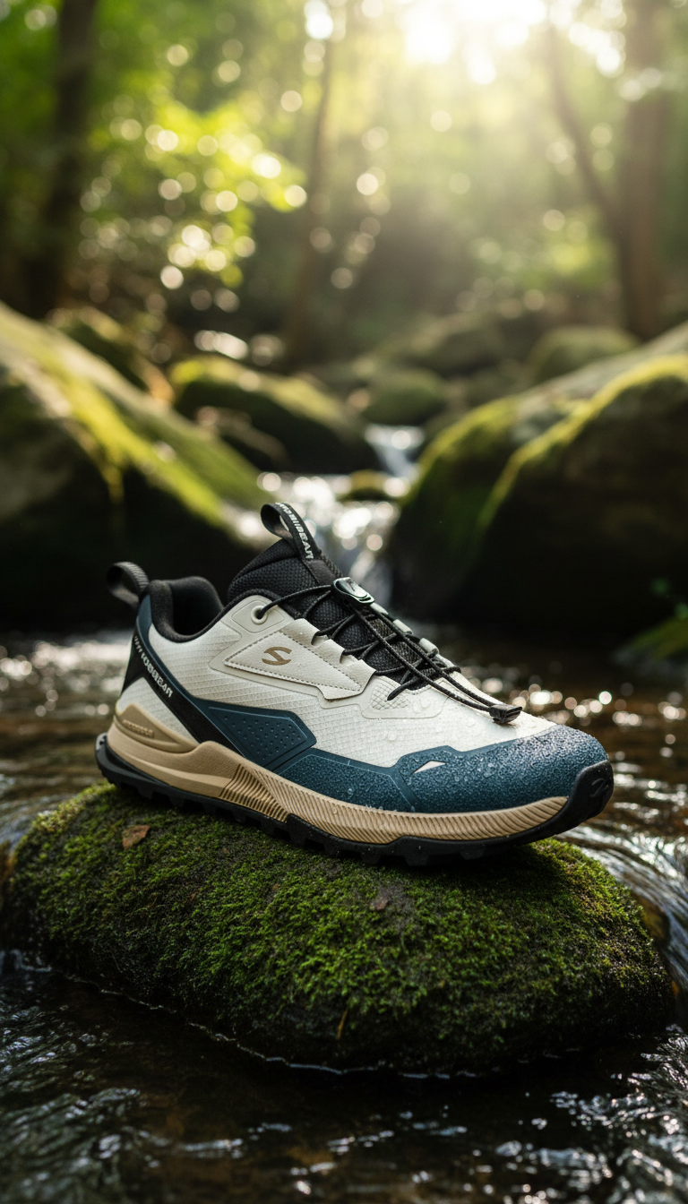 Unisex Hiking Walking Shoes - Elastic Band Non-Slip - Front View