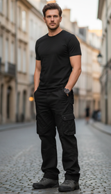 Men's Tactical Cargo Pants - Cotton Twill Outdoor Work Trousers